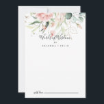 Gold Green Foliage Blues Hochzeitsworte der Weishe Hinweiskarte<br><div class="desc">Dieses goldgrüne Blattwerk blumengeschmückt mit den Worten der Weisheitsratenkarte ist perfekt für eine moderne Hochzeit. Das Design ist mit handgezeichnet Gold und grünem botanischem Blattwerk mit rosa, rot-weißen Blume ausgestattet, die die natürliche Schönheit inspiriere. Diese Karten sind ideal für Hochzeiten, Brautparty, Babydusche, Graduiertenfest u.v.m. Personalisieren Sie die Karten mit den...</div>