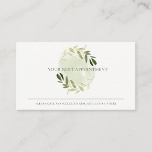 GOLD GREEN FOLIAGE WREATH BERUFLICHE ERNENNUNG VISITENKARTE