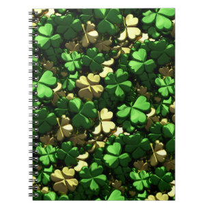 Gold Green Kleeblatts Notizblock