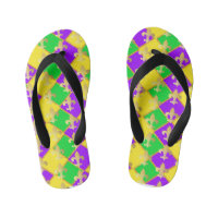 Gold Green Lila Mardi Gras Harlequin Pattern