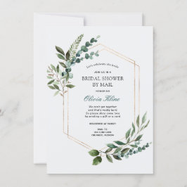 Gold Greenery Frame Brautparty nach Mail Einladung