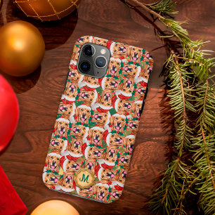 Gold Grün Golden Retriever Süßer Hund Weihnachten Case-Mate iPhone Hülle