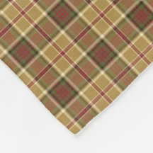 Gold, Grün und Rot Rustikal Kariert