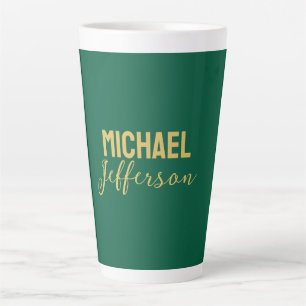 Gold grüne Farbe elegante moderne minimalistische Milchtasse