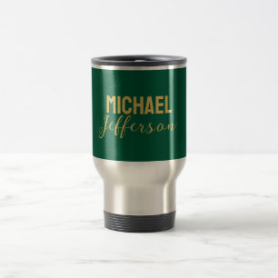 Gold grüne Farbe elegante moderne minimalistische  Reisebecher