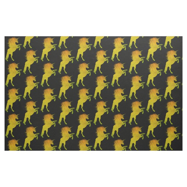 Gold Grunge Unicorn Stoff (Fat Quarter (45,7 x 55,9 cm))