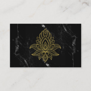 *~* Gold Hamsa Schwarz-weißer Marmor Abstrakt gesp Visitenkarte