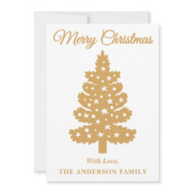 Gold handgeschriebene Script Weihnachtsbaum