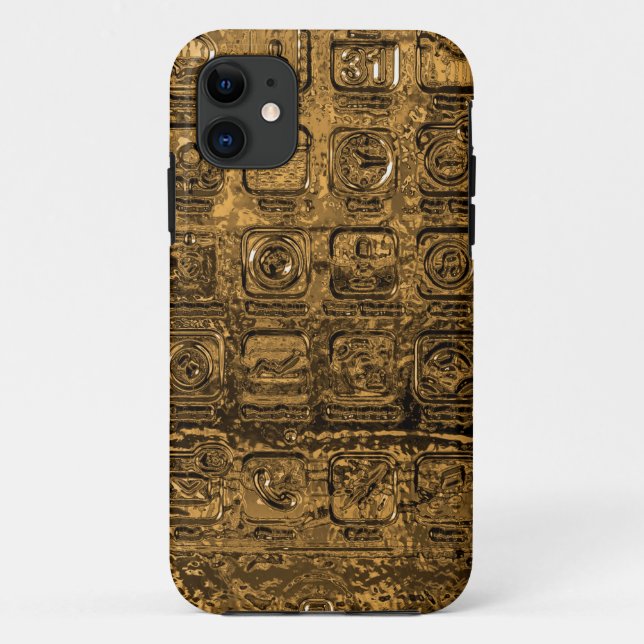 Gold Handy Icons Case-Mate iPhone Hülle (Rückseite)