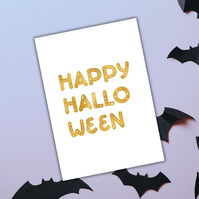 Gold Happy Halloween Card Karte (Von Creator hochgeladen)
