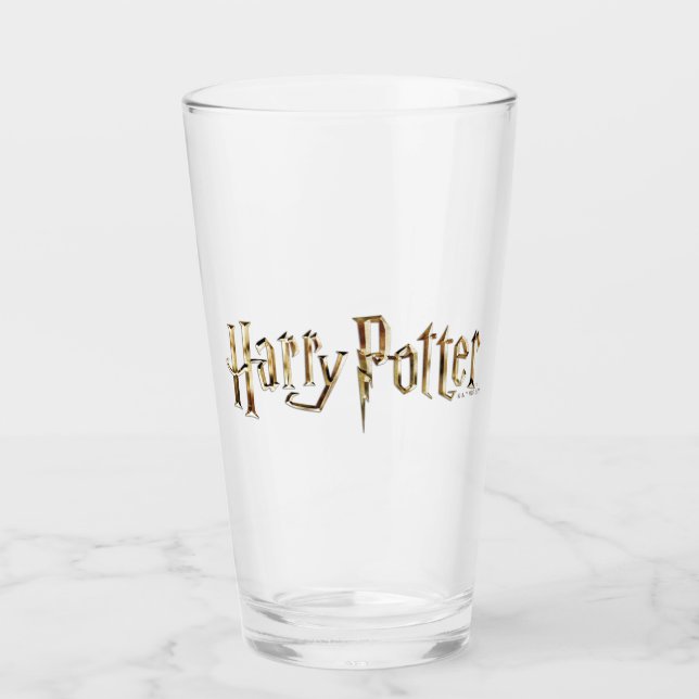Gold Harry Potter Logo Glas (Vorderseite)