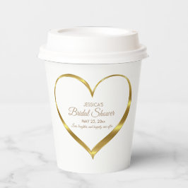 Gold Heart Brautparty Liebe Laghter Pappbecher