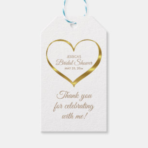 Gold Heart Brautparty Vielen Dank Geschenkanhänger