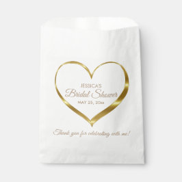 Gold Heart Brautparty Vielen Dank Geschenktütchen
