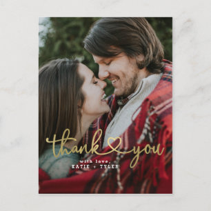 Gold Heart Dankeschön Karten