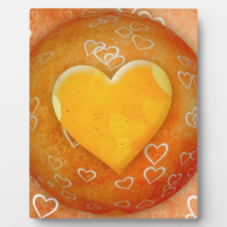 Gold Heart Fotoplatte