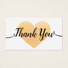 Gold Heart Handgeschriebene Kalligraphie Vielen Da