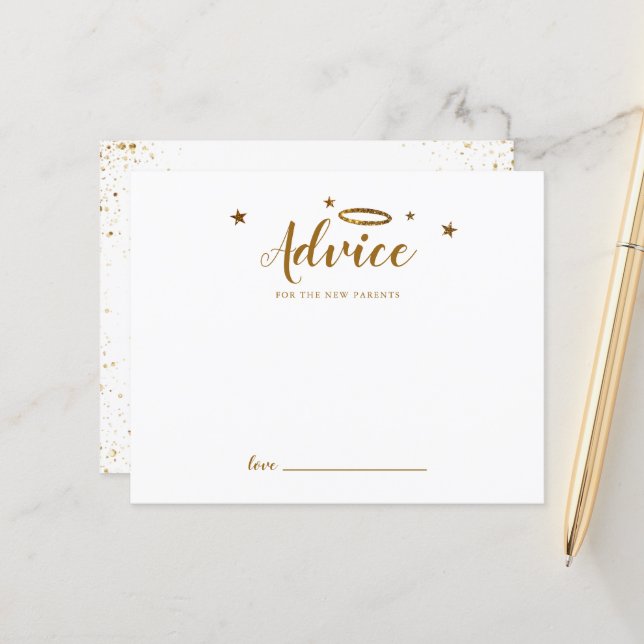 Gold Heart Heaven Sent Advisor für die neuen Elter (Vorderseite/Rückseite Beispiel)