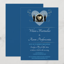 Gold Heart Male Classic Blue Virtual Wedding