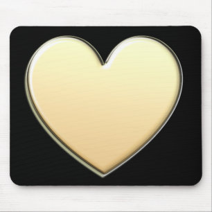 Gold Heart Mousepad