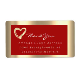 Gold Heart Red Gerahmt Wedding Bridal UAWG