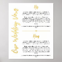 Gold Heart & Script Wedgeworben wahren