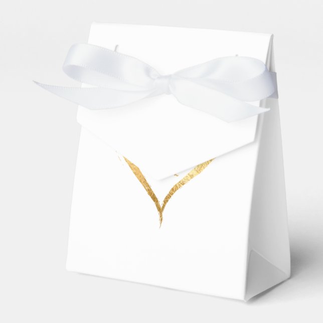 Gold Heart Vielen Dank Bridal Wedding Geschenkschachtel (Vorderseite)