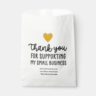 Gold Heart Vielen Dank für Ihre Unterstützung für  Geschenktütchen