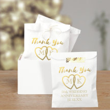Gold Hearts 50. Hochzeit Jubiläum Fvor Tasche