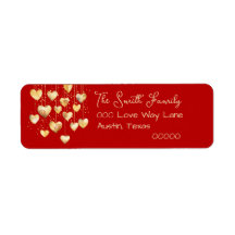 Gold Hearts auf einem String