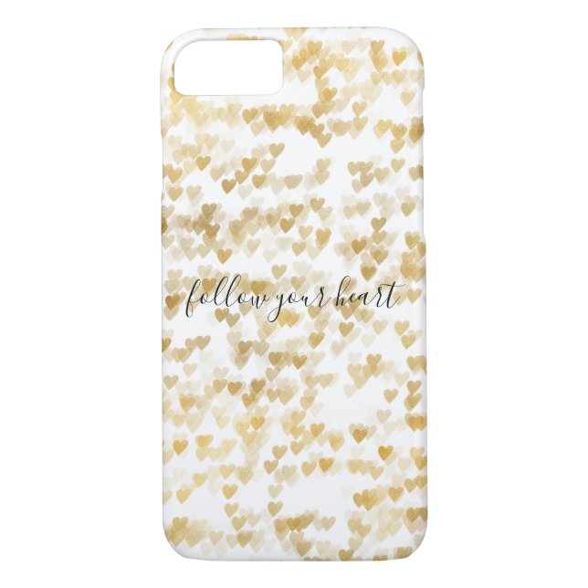 Gold Hearts Case-Mate iPhone Hülle (Rückseite)
