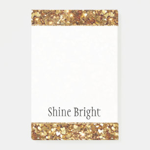Gold Hearts Confetti Glam Post-it Klebezettel