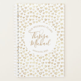 Gold Hearts Custom Sprichwort Hochzeitsplaner Planer