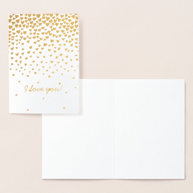 Gold Hearts I Liebe Sie Folienkarte (Anzeige)