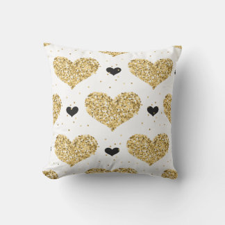 Gold Hearts Kissen