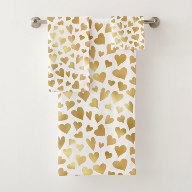 Gold Hearts Plutôt Élégant Design Motif romantique (En situation)