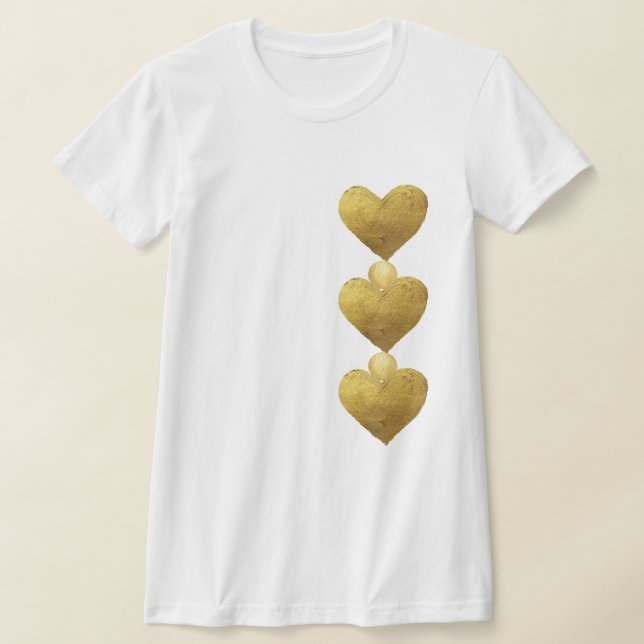 Gold Hearts T - Shirt (Ablage )