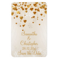 Gold Hearts und Snowflakes Hochzeit retten das Dat