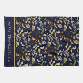 Gold Herbstleaves & Berries Custom Geschirrtuch