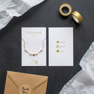 Gold-Herz-Kette oder Armband-Grafikkarte