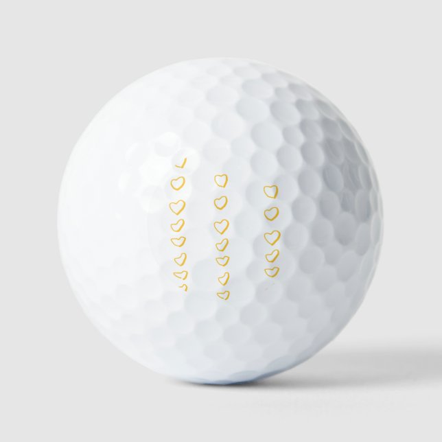 Gold-Herzrolle Golfball (Vorderseite)