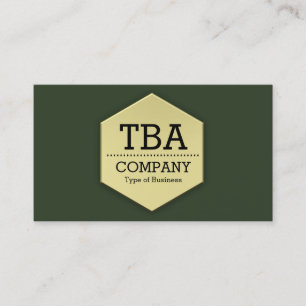 Gold Hexagon - Hunter Green Visitenkarte