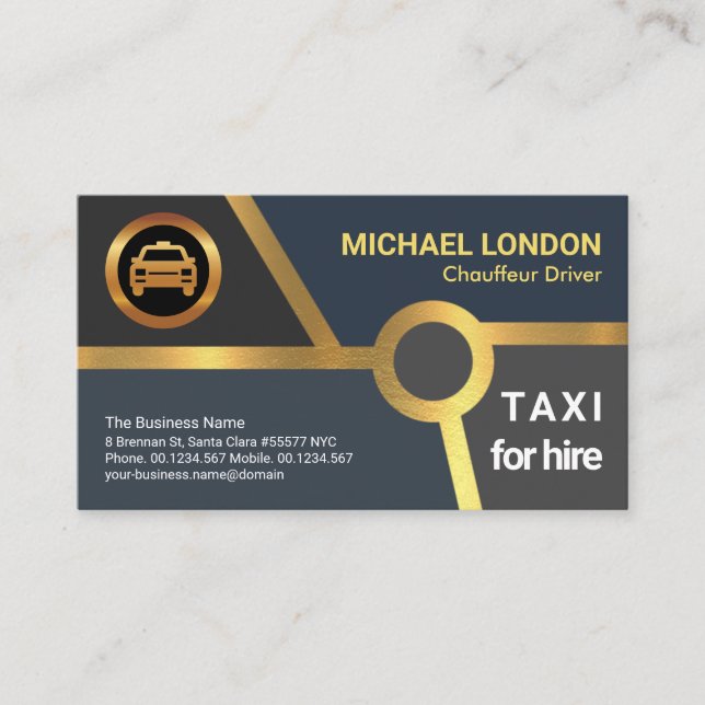 Gold Highway Route Karte Taxi Fahreranteil (Vorderseite)