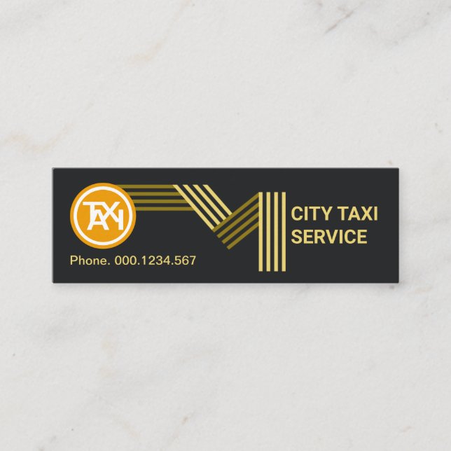 Gold Highway Taxi Route Transport Mini Visitenkarte (Vorderseite)