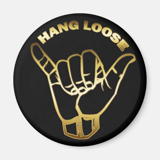 GOLD HINTERLOOSE SIGN MAGNET (Vorne)