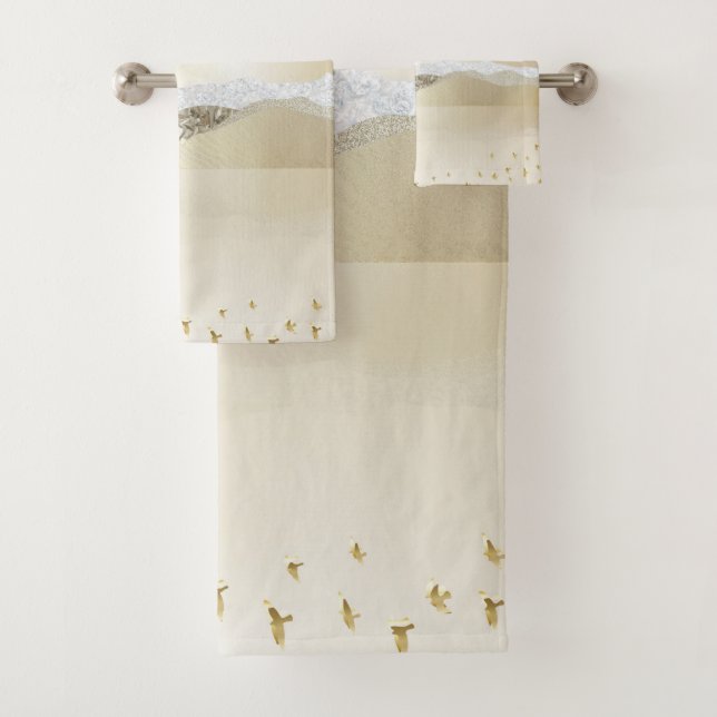 Gold hiver Sunset Mountain Réflexion dans l'eau  (En situation)