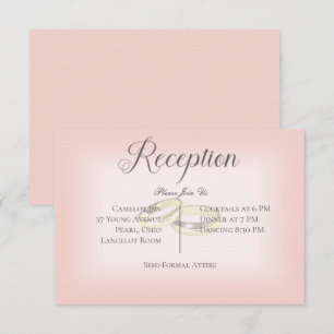 Gold Hochzeiten auf Blue Wedding Reception Begleitkarte