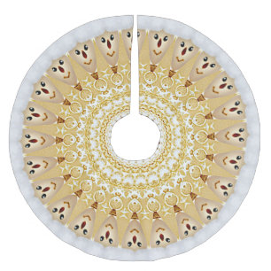Gold Holiday Weihnachtsrock Polyester Weihnachtsbaumdecke