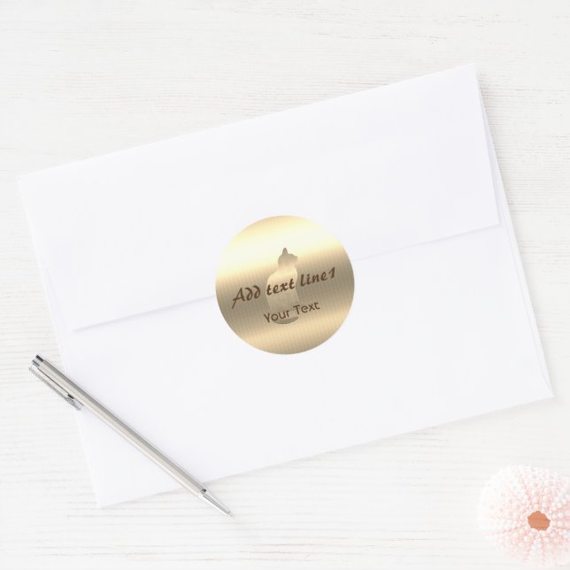 Gold Holidays Vibe Runder Aufkleber (Umschlag)