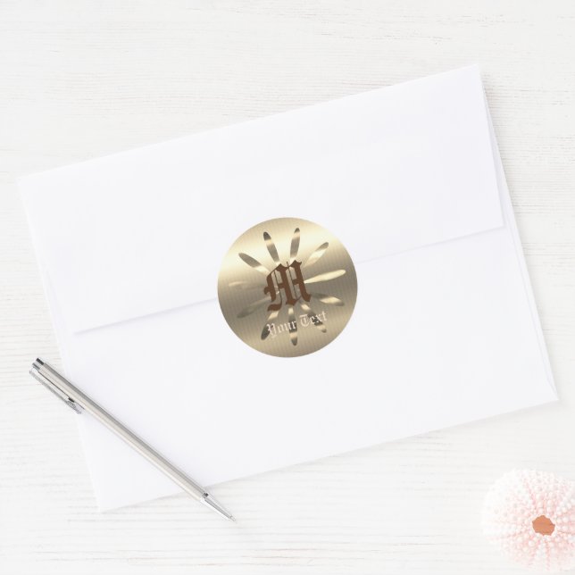 Gold Holidays Vibe Runder Aufkleber (Umschlag)